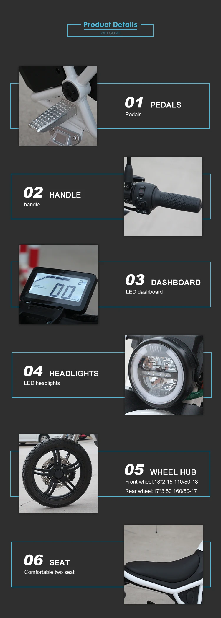 EEC COC Road Legal Electric Powerful Motorcycle 4500w 72v 28ah/50ah Adult Electric Scooters Motorcycle Max Speed 105km/h for EU