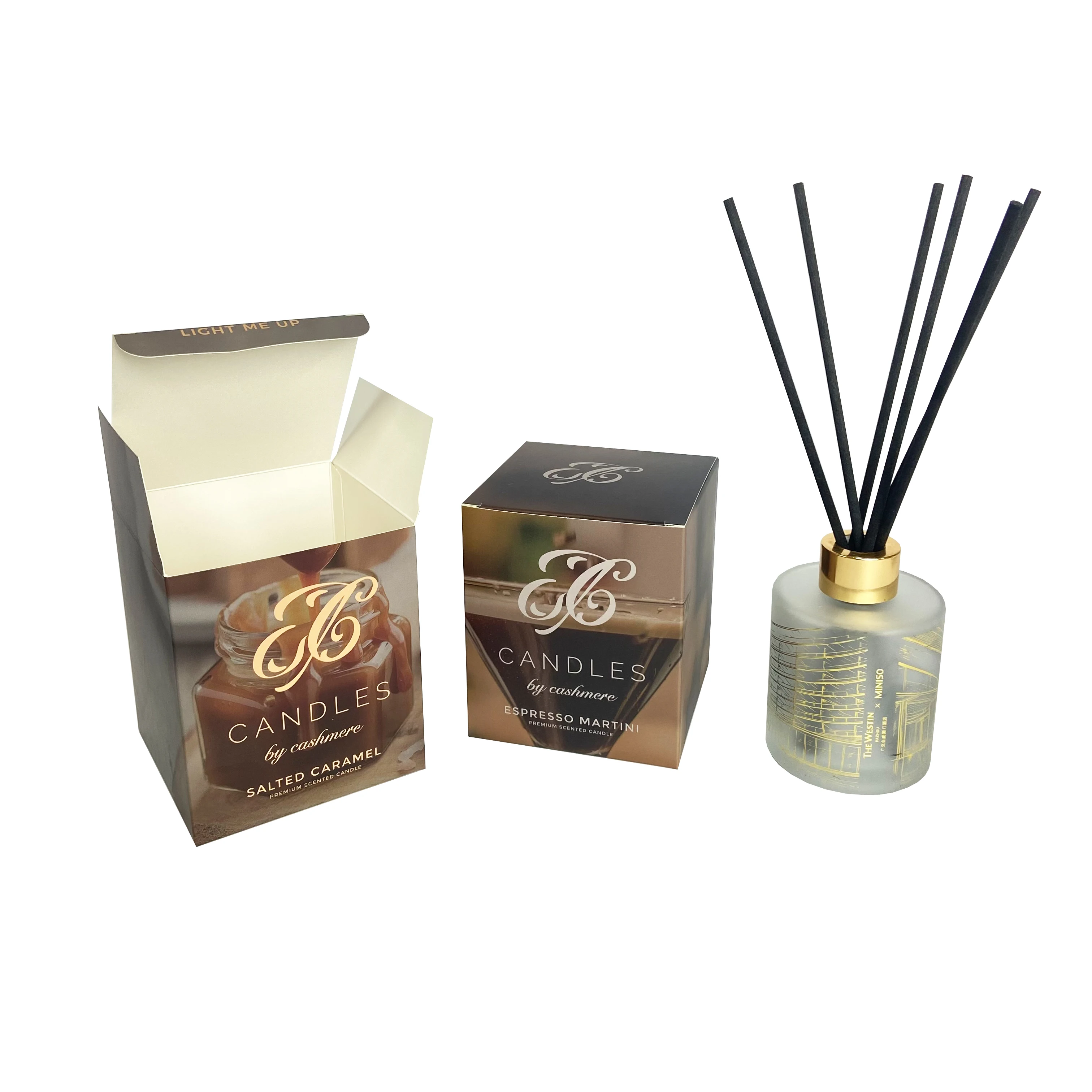 Luxury Rigid Box Candle with Lid with logo for Paper Tube Box and Insert details