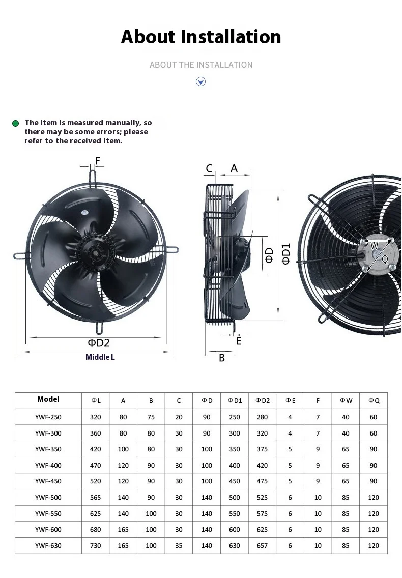 Axial Fan, YWF, 250, 300, 350 - detail 12