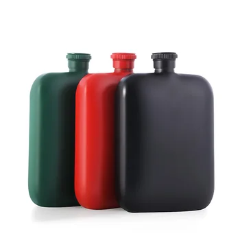 Factory Wholesale New Arrival 6oz 304 Stainless Steel Square Hip Flask with ball lid