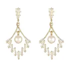 Earrings Fashion French Pearl Zircon Diamond Earrings
