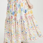 Skirt Hot Sale Casual Ruffles Straight Custom Printed Floral Skirt For Women
