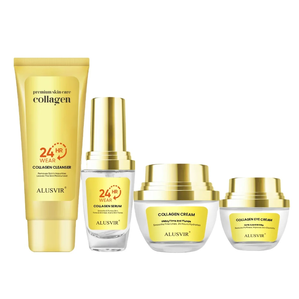 Oem Private Label Collagen Peptide Anti Aging Serum Lightening Cream Brightening Whitening Face Skin Care Set (new) For Women
