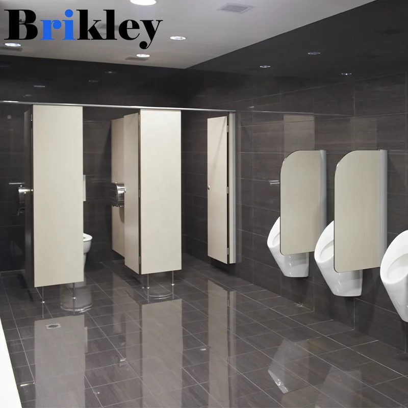 Compact HPL Waterproof and Fire Resistant HPL Toilet Cubicle Partition Moisture Proof with SS304 Hardware Accessory supplier