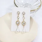 Crystal Earrings Earrings Cuban Rock Crystal Earrings Simple Fairy All-match Pearl Earrings Female