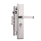 Stainless Steel Household Hardware Inner Room Door Handle Door Lock With Lock Cylinder