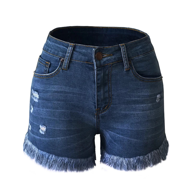 Women Frayed Distressed Jean Short Cute 