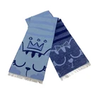 For Children Scarves Children Scarf Custon Cartoon Crown Cat 100% Viscose Cute Brushed Silk Warm Scarf For Children
