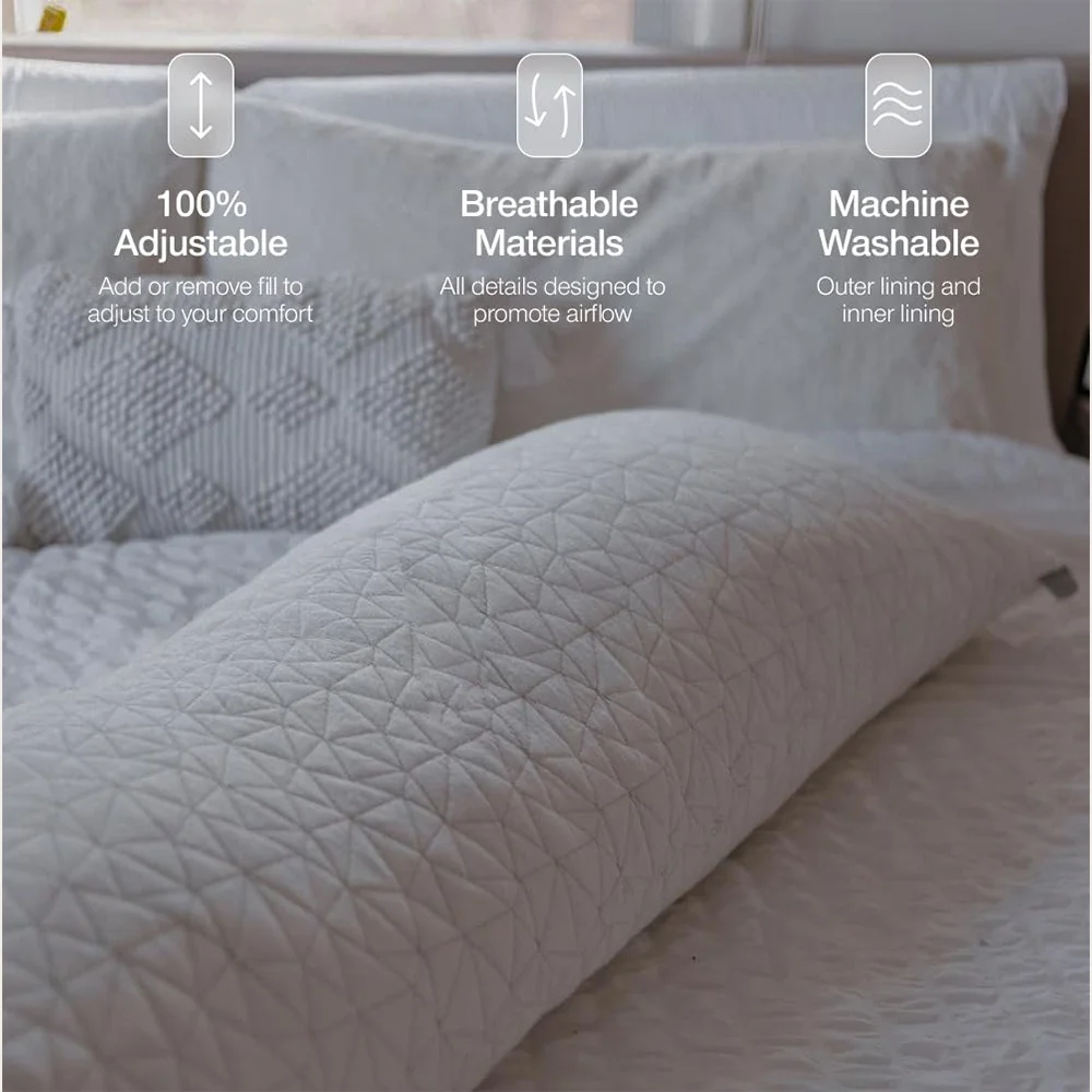 Full Body Support Washable Cover Original Breathable Adjustable Memory Foam Body Pillow manufacture