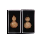Carved Natural Handmade Carved 2 Piece Set Cliff Cypress Gourd Ornament Gifts