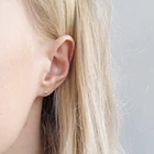 316l Steel Stud Exquisite 316L Stainless Steel 14K Gold-plated Women's Stud Earrings Set