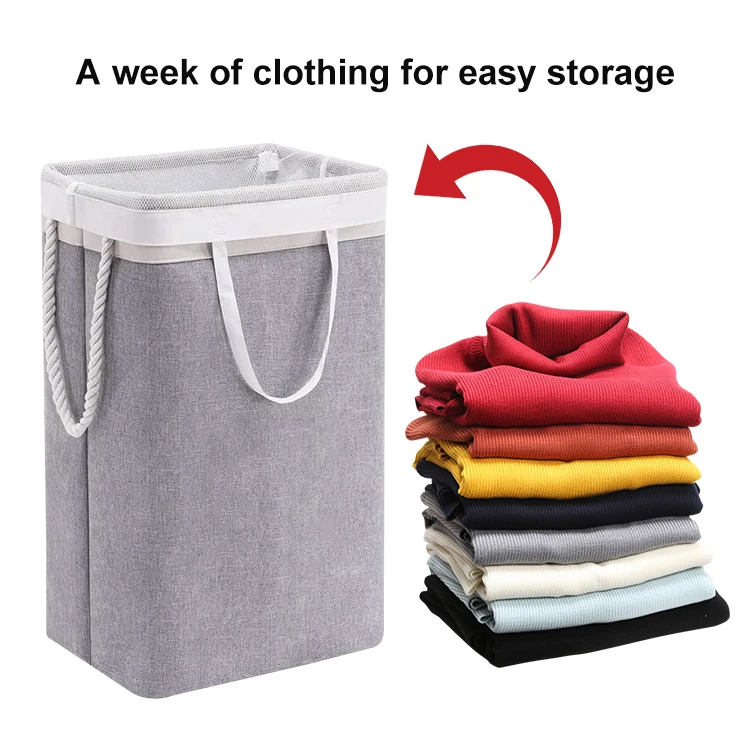 Folding Laundry Basket with Lid Dirty Clothes Organizer Dirty Laundry Basket Hamper with Removable Bag