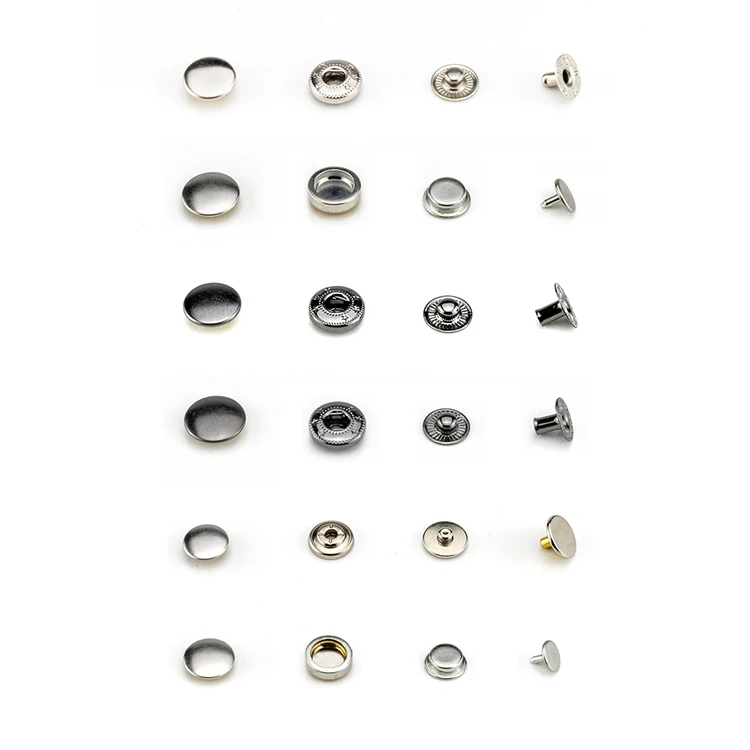 6mm-30mm metal tack four-part brass snap button for jeans