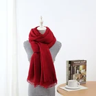 Scarf Wholesale Factory Price Winter Daily Comfort Thick Warmth Deckle Edge Long Women Scarf