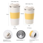 380ml 510ml With Silicone Sleeve Leakproof Stainless Steel Double Wall Vacuum Insulated Travel Coffee Mug