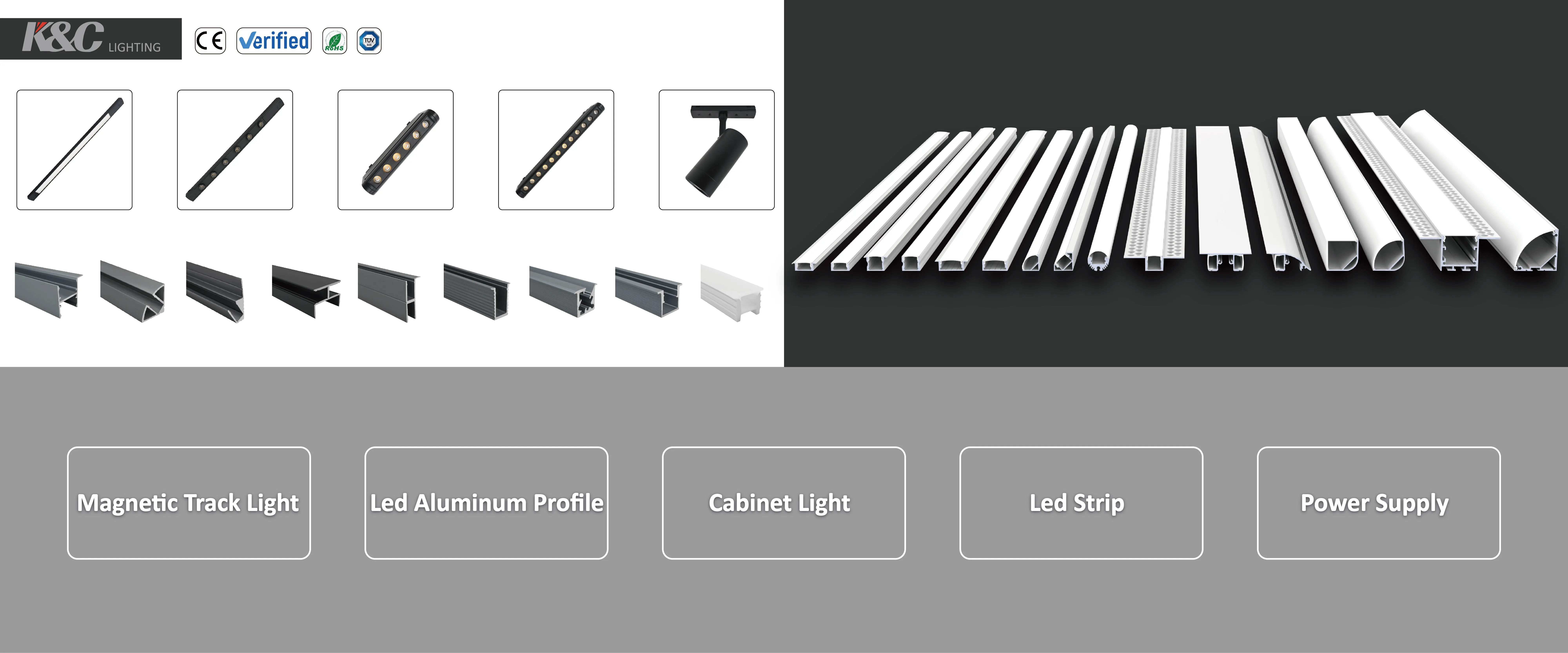 K Alu Profil U Channel Extrusion Pc Pmma Cover For Flexible Ld Strip