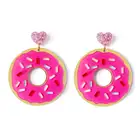 Acrylic Hoop Earrings New Fashion Ice Cream Women Custom Acrylic Hoop Earrings