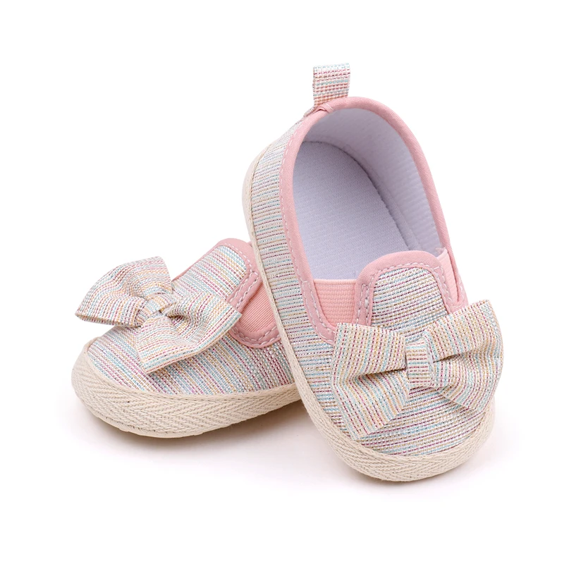 New Arriving Spring and Autumn Unlaced Bow Soft Soled Baby Toddler Shoes for Girls supplier