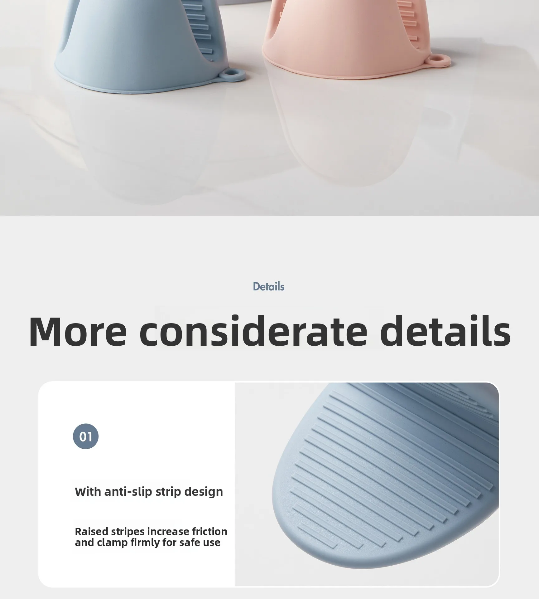 Dotted Design Silicone Thickened Insulated Oven Gloves Kitchen Household Use Heat-Resistant Microwave Baking Gloves Hand Clips supplier