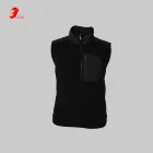 Vest High Quality Custom Winter Sleeveless Heated Knit Fleece Multiple Pockets Outdoor Zipper Padded Men's Vest