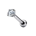 Surgical Steel 2020 The Latest Design CZ Prong Set Tragus/Cartilage Piercing Stud 316L Surgical Steel Hot Wholesale