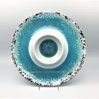 Chip Tray Multi Function Plastic Embossed Rustic Round Chip Dip Tray