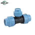 Hdpe Hdpe Fittings PP/PE Compression Pp Fitting With For Hdpe Material Plastic 90 Reducing Tee For Irrigation System