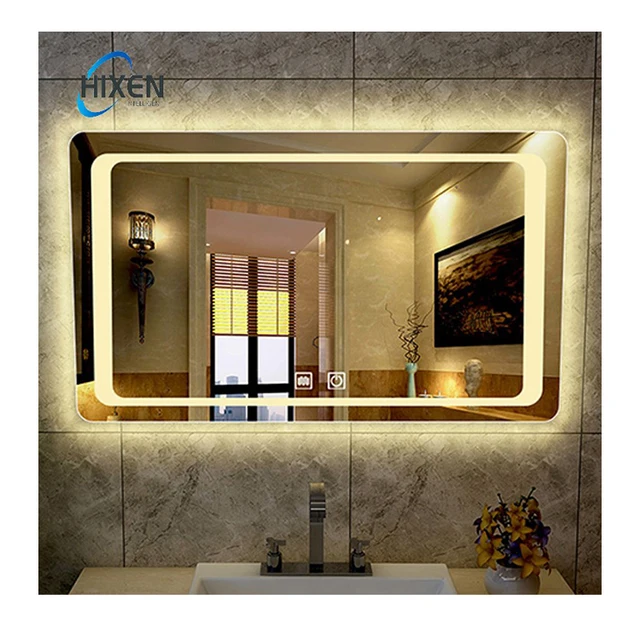 HIXEN 18-3 High quality and low price anti-fog smart LED light mirror bathroom mirror backlight