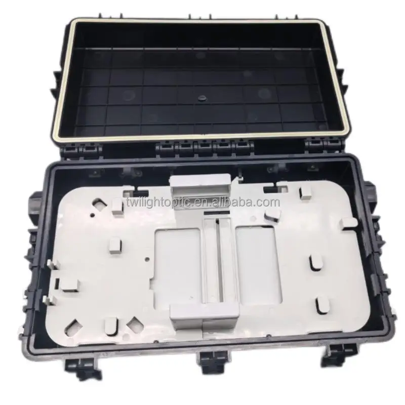 Outdoor Aerial Hanged Inline Type Aerial Splitter Fiber Closure with 1:4 1:8 1:16 Cassette Type Splitter with SC/APC Connectors