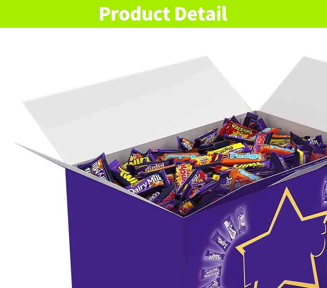 Custom Shape Full Color Printing 300/350/400gsm Cardboard Packaging Box for Chocolate Candy Bar