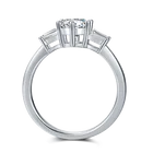Silver Setting New Design S925 Ten-prongs Silver Setting Moissanite Gemstone Wedding Lovers Diamond Ring