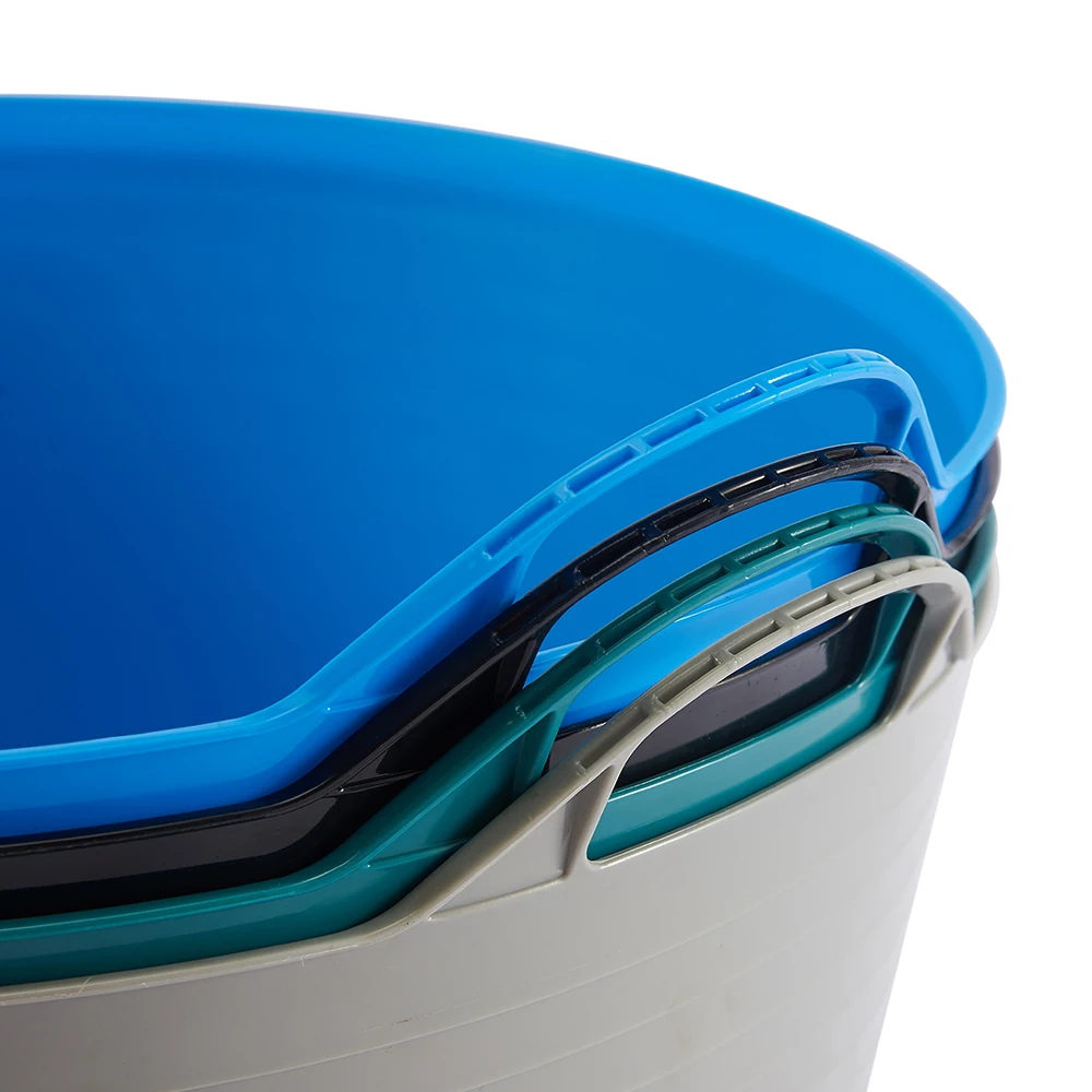 Custom blue soft plastic bucket