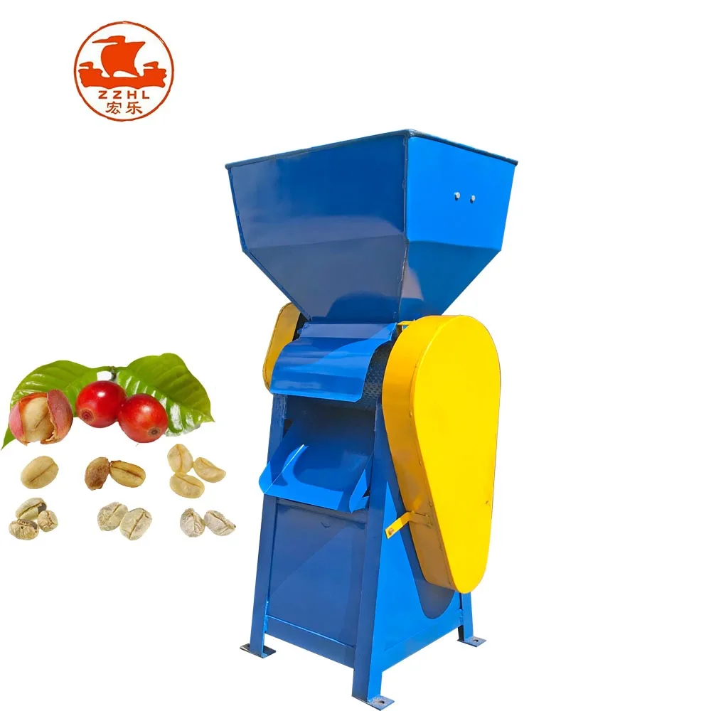 High Productivity Fresh Coffee Bean Pulper Huller Peeling Machine Coffee Bean Peeler Machine supplier