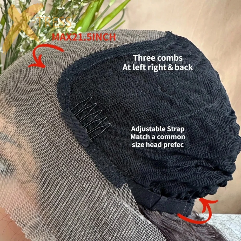 Elegant Copper Ombre Highlight Loose Body Wave Wig 13*6 Ombre 1B/30 Black Brown Transparent Lace Synthetic Blend Hair Fiber Wigs