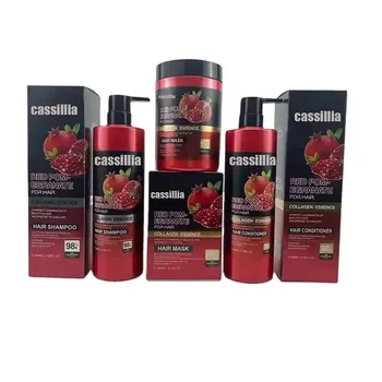 Pomegranate Keratin Wash Refreshing Oil Control Anti-Dandruff Anti-Itch Shampoo Soft and Fluffy Conditioner