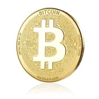 Gold Custom Souvenir Blockchain Bitcoin Coin Anniversary Metal Commemorative 24K Carat Coins Gold Bitcoin For Sale
