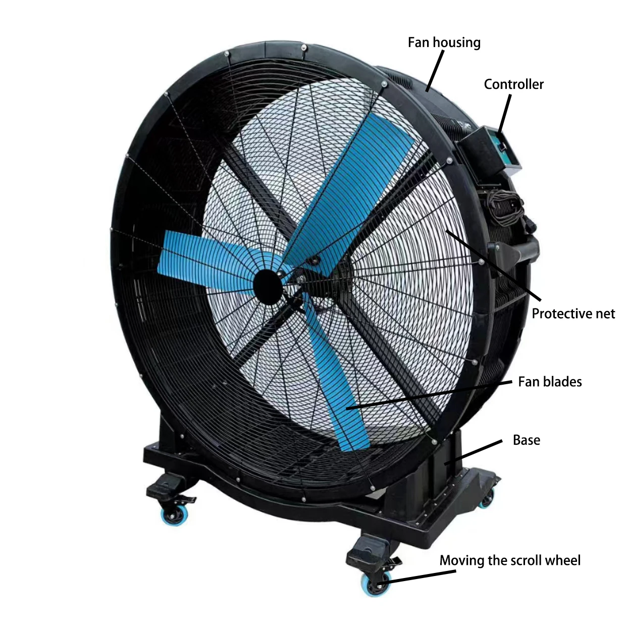 Stand Ventilation Drum Fan, TOPTONS, Metal - detail 6