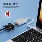 Pc Tv Usb To Wholesale PC Computer Projector AV TV Cable Converter USB 3.1 Type C To VGA Adapter