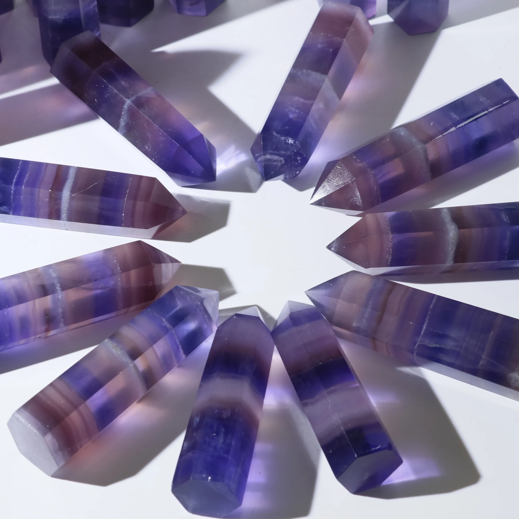 wholesale high quality natural crystal quartz point purple