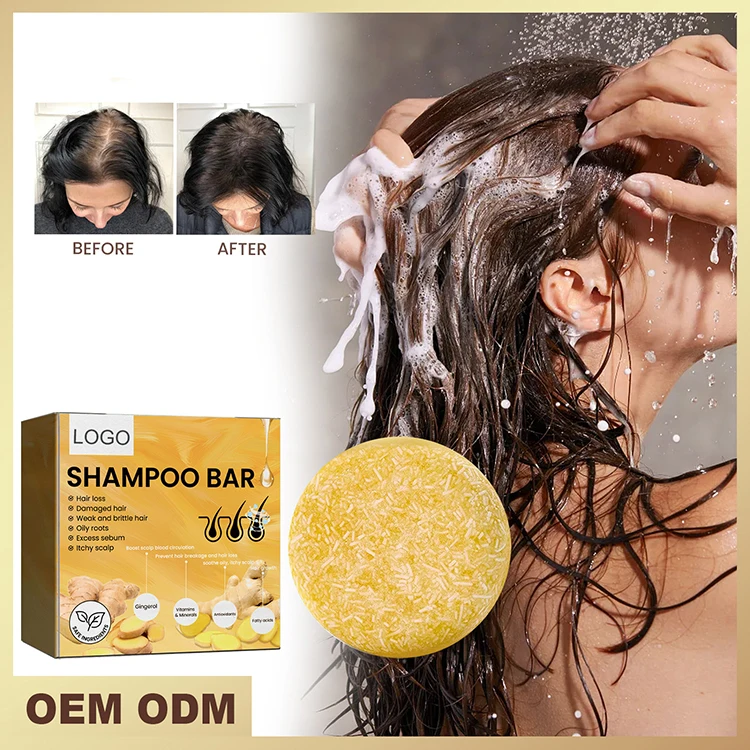 Customized Own Brands Organic Shampoo Bar Hair Soap 60g Handmade Natural Solid Vegan Shampoo and Conditioner Bar