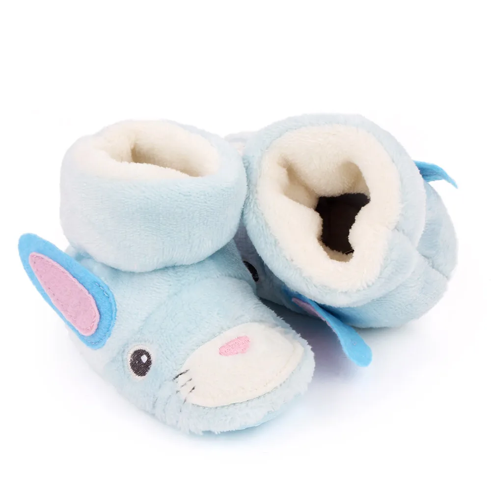 Soft Soled Baby Shoes for Autumn and Winter Cute Cartoon Furry Animals Warm Cotton Boots details