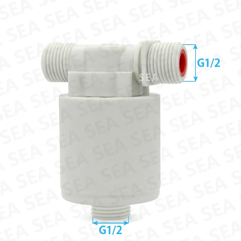 Water Filter Float Ball Valve Float Ball Valve Plastic G1/2in Male Thread Inlet for Small Water Supply Equipment 