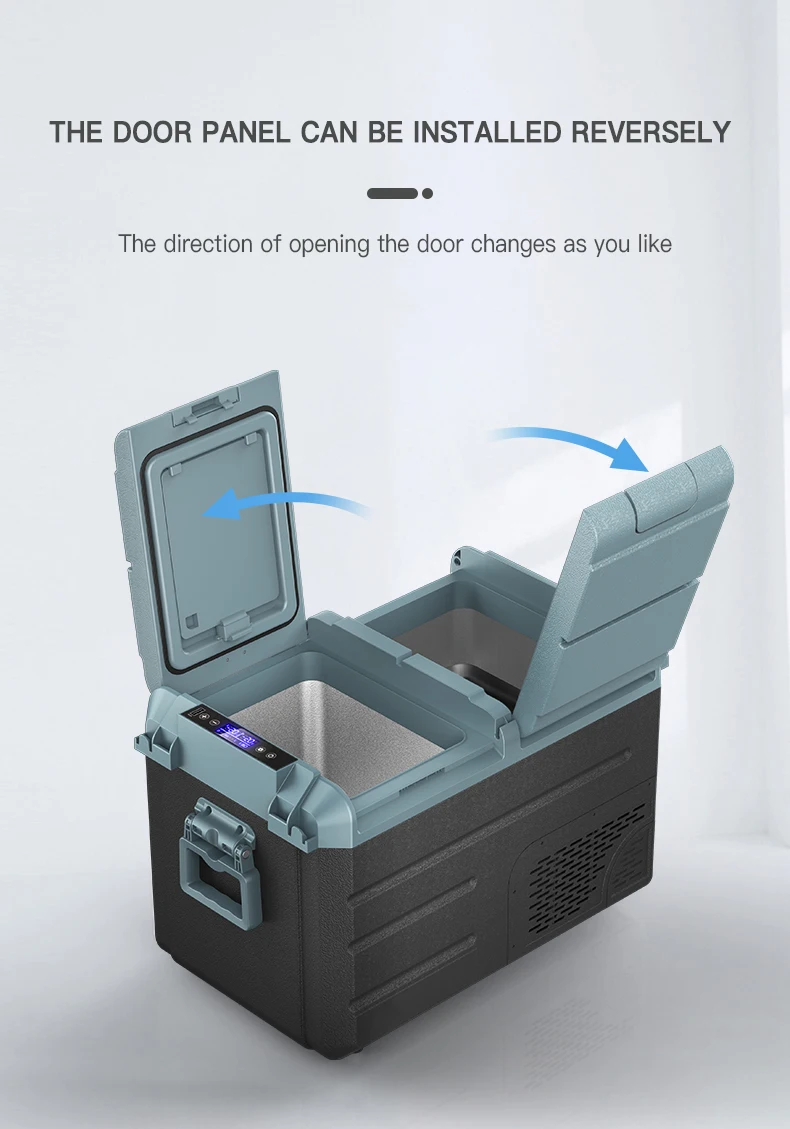 38L 48L 58L Portable Battery Powered Mini Fridge Car Refrigerator Freezer with AC Adaptor for Camping Home Use DC 12v/24V