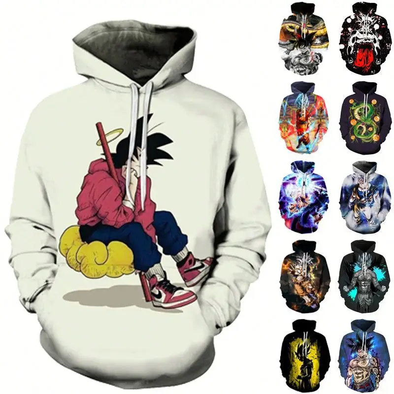 Goku Hoodie Dbz Pria,Sweatshirt Pria 