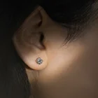 Cut Diamond Earrings Earringsroundround 925 Silver Brilliant Cut Moissanite Diamond Stud Earrings
