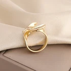 Plated Ring Fashion Stainless Steel Gold Plated Wedding Ring Simple Design Wave Ring