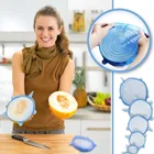 Covers Silicone Set Silicone Lid Set Reusable 6 Pack Leftover Food Bowl Covers Silicone Round Shape Stretch Lids Set Of 6
