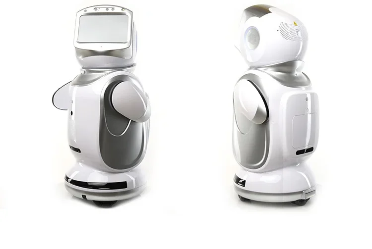 Smart commercial or house security robot can program dialogue voice  remote control video chat monitoring  robot