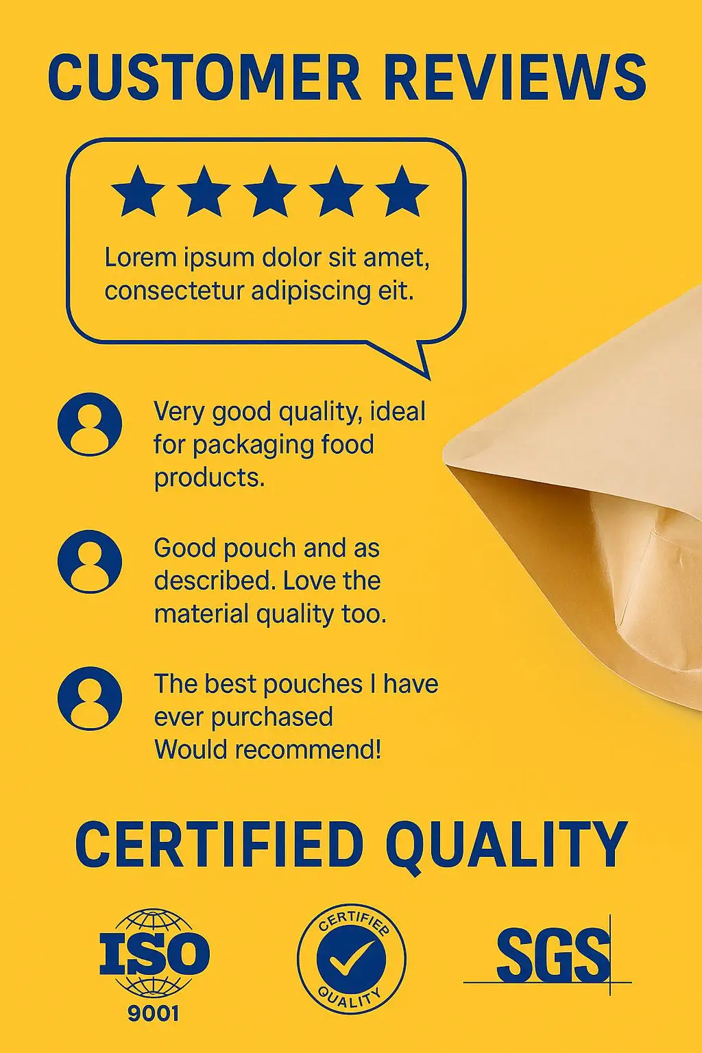 Eco-Friendly Resealable Kraft Paper Coffee Bag with Custom Logo for Ground Coffee and Tea Leaves - detail 4