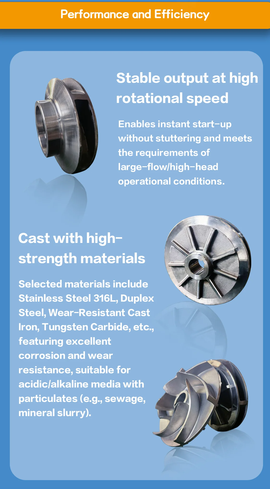 Steel Closed Vortex Impeller, Stainless, Centrifugal - detail 6